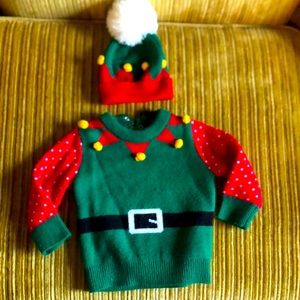 Elf sweater and beanie